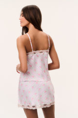 Lamora Floral Satin Top - LADY BLOSSOM