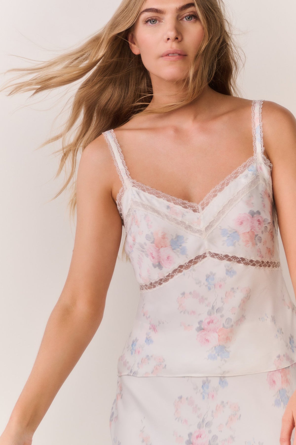 Lirena Floral Bow Print Cami Top