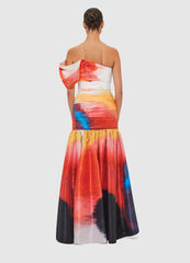Elsa One Shoulder Gown - Reminiscence Print