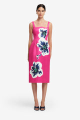 Larissa Midi Dress - Orchid Print