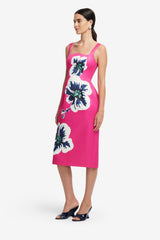 Larissa Midi Dress - Orchid Print