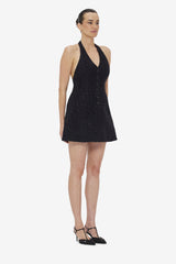 Jessie Halterneck Mini Dress - Ebony