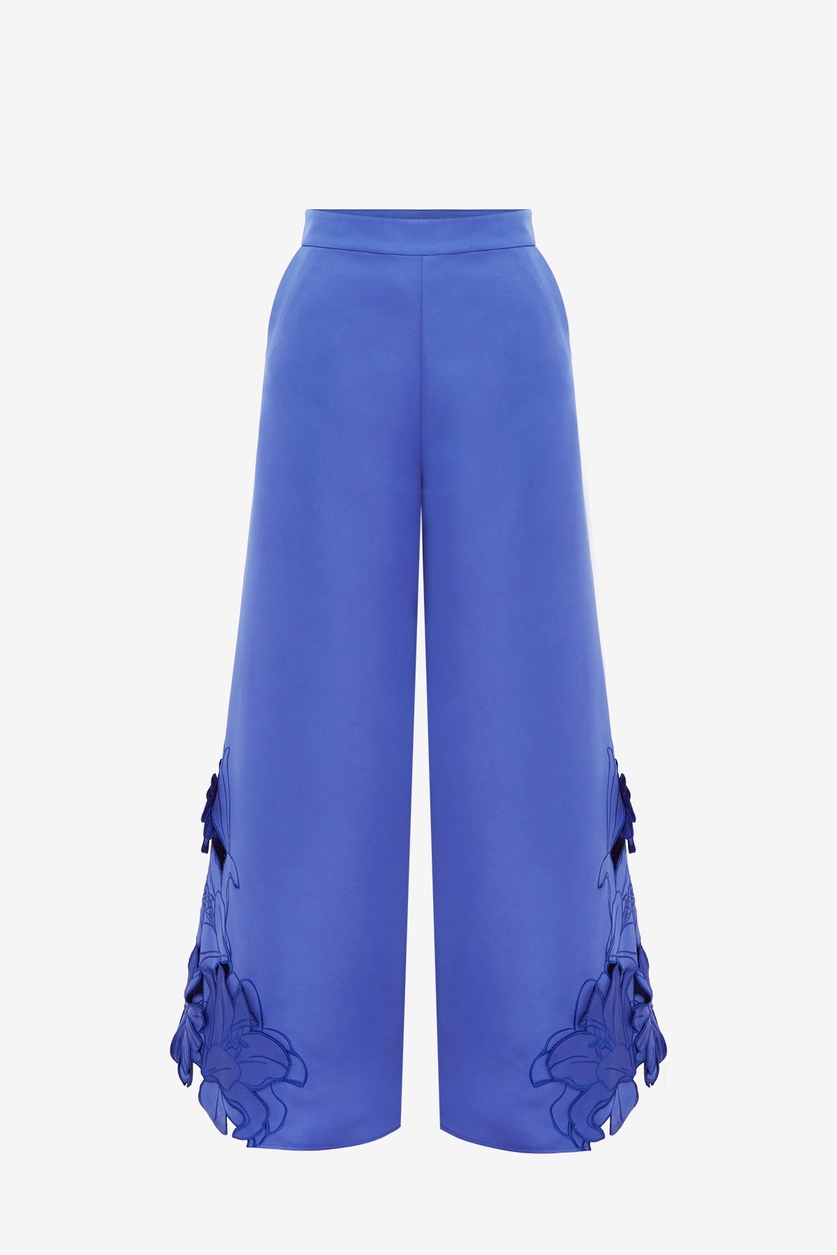 Theodora Appliqué Pants  - Lapis