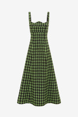 Odette Tweed Midi Dress - Houndstooth