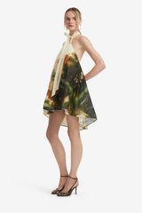 Eloise Halterneck Mini Dress - Serene Print