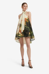 Eloise Halterneck Mini Dress - Serene Print