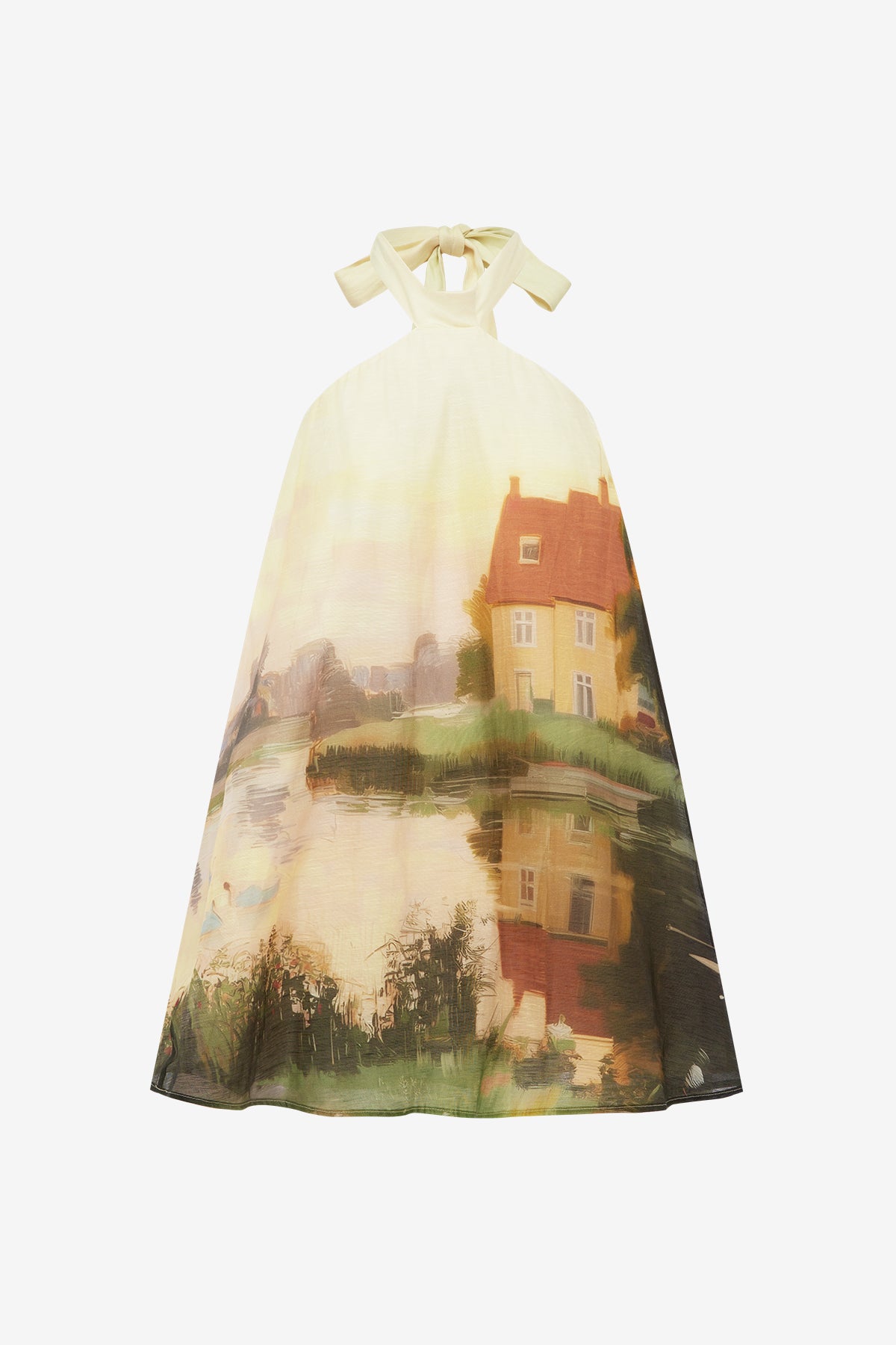 Eloise Halterneck Mini Dress - Serene Print