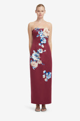 Rayna Embroidered Maxi Dress - Cosmos Print