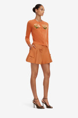Claire Embellished Cashmere Blend Cardigan - Ochre