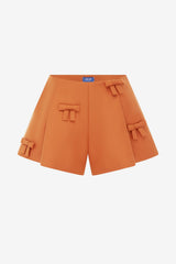 Abby Bow Shorts - Ochre