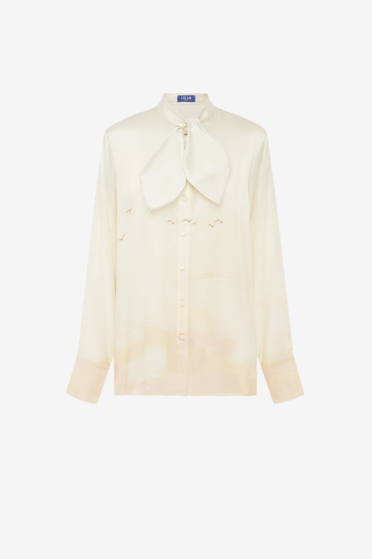 Cora Bow Blouse - Serene Print