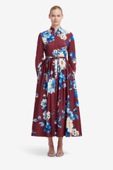 Zara Shirt Midi Dress - Cosmos Print