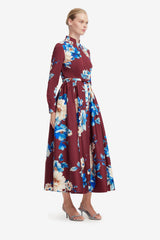 Zara Shirt Midi Dress - Cosmos Print