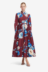 Zara Shirt Midi Dress - Cosmos Print