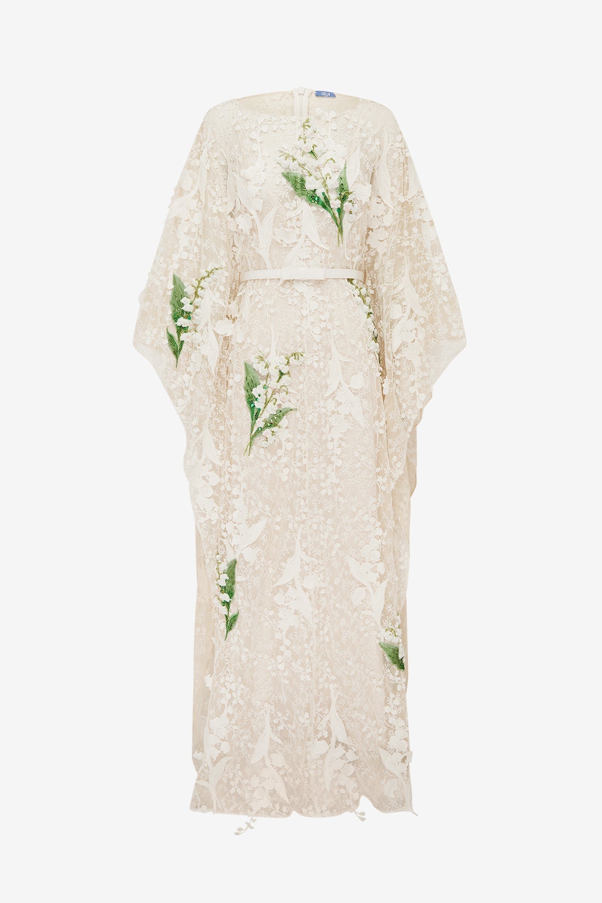 Willow Embellished Lace Kaftan Maxi - Snow Meadow