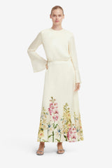 Kinsley Maxi Dress - Snapdragon Print in Snow