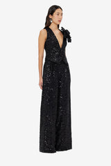 Anna-May Sequin Vest - Onyx
