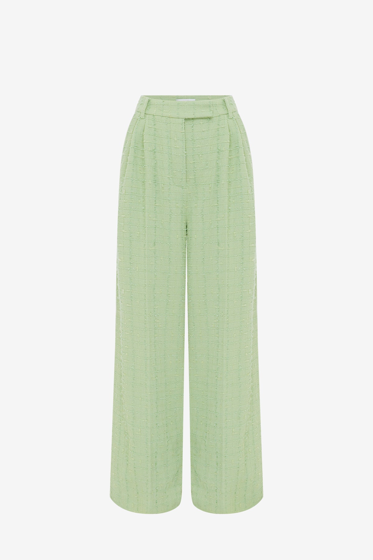 Elisha Tweed Wide Leg Pants - Caledon Green