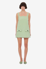 Kira Tweed Mini Dress - Caledon Green
