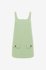 Kira Tweed Mini Dress - Caledon Green