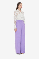 Elisha Tweed Wide Leg Pants - Violet