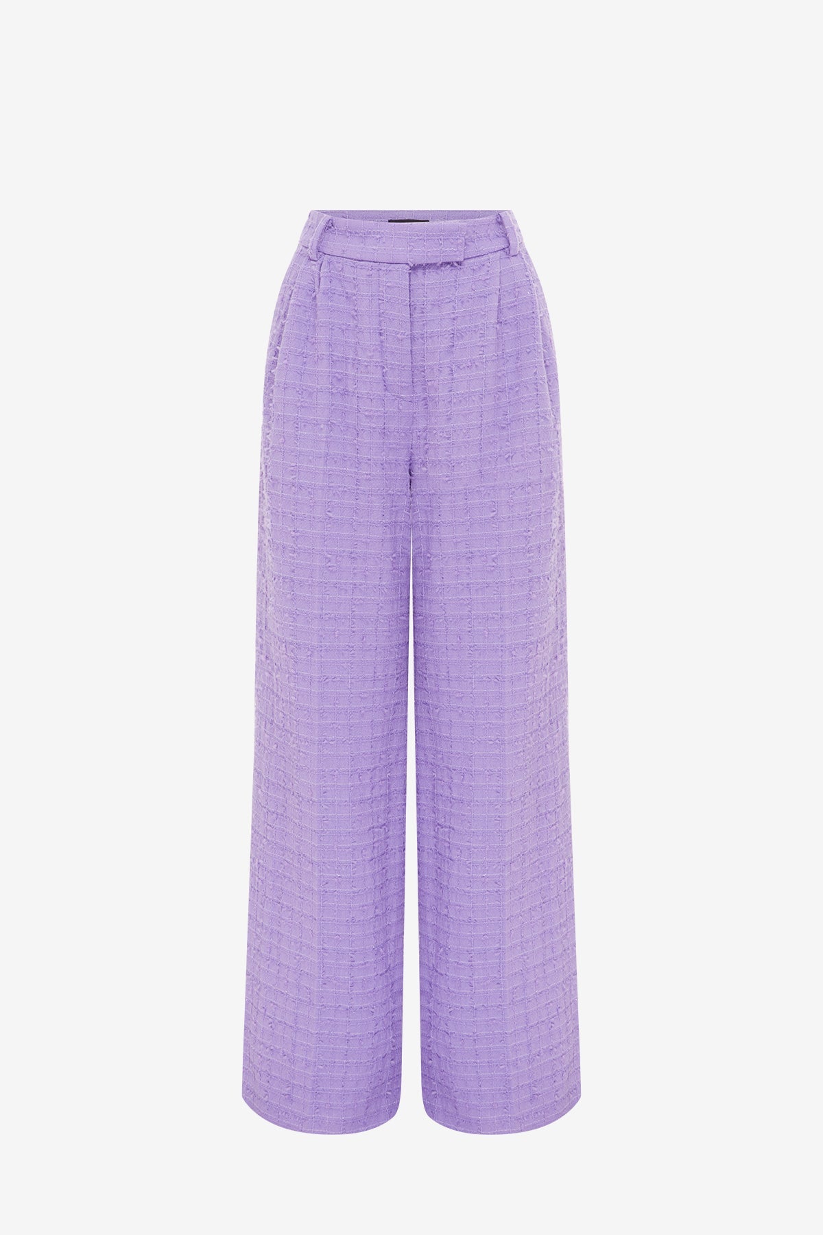 Elisha Tweed Wide Leg Pants - Violet