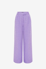 Elisha Tweed Wide Leg Pants - Violet