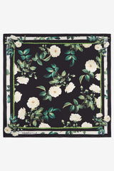 Small Scarf - White Rose Print