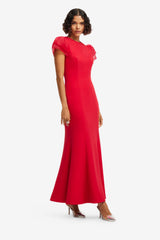 Sofia Puff Sleeve Maxi Dress - Vermilion