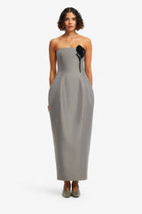 Jessica Cocoon Bustier Maxi Dress - Steel