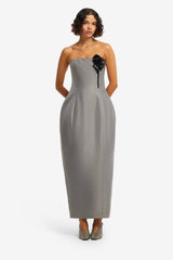 Jessica Cocoon Bustier Maxi Dress - Steel