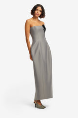 Jessica Cocoon Bustier Maxi Dress - Steel