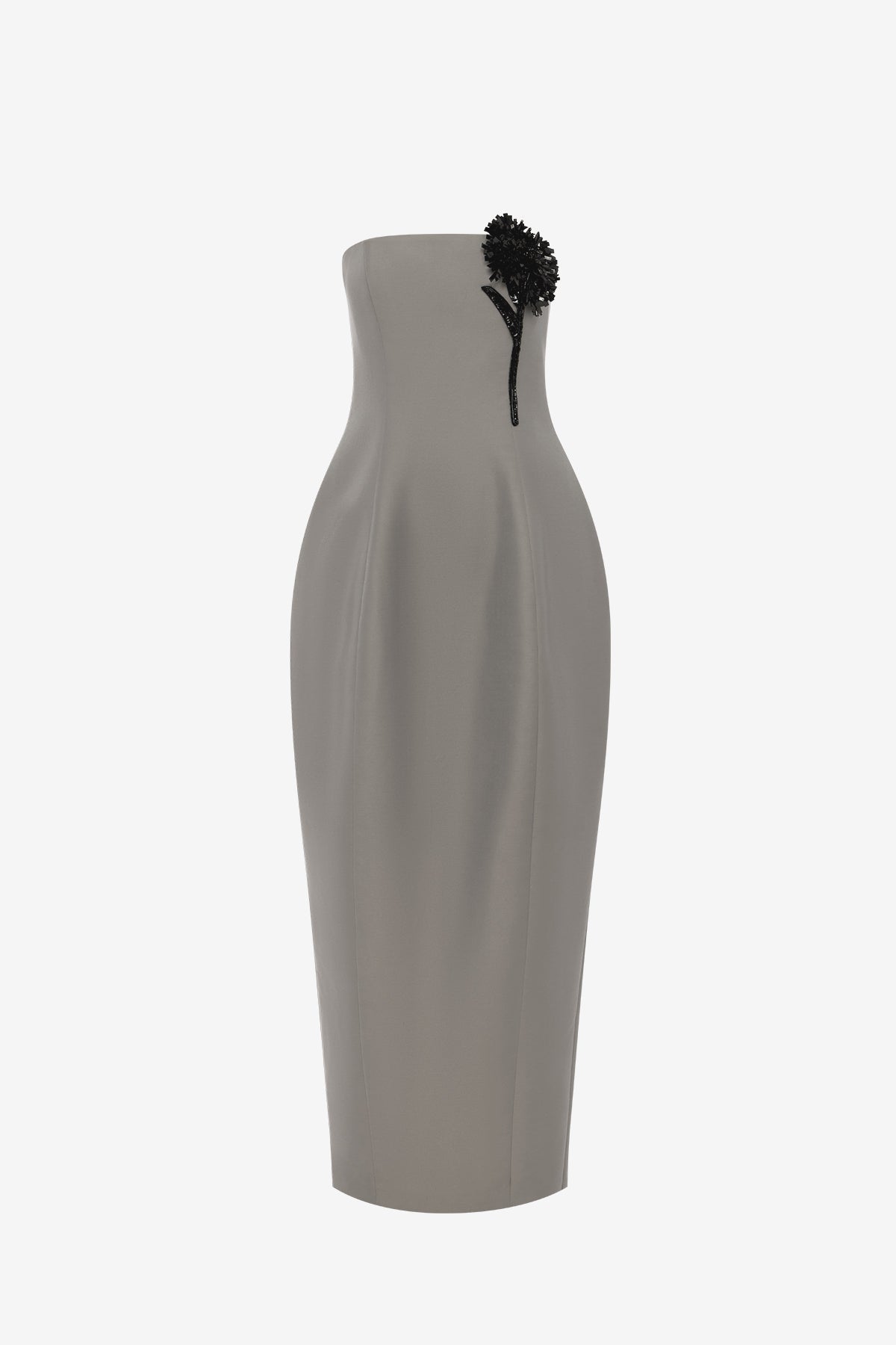 Jessica Cocoon Bustier Maxi Dress - Steel