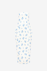Jessica Cocoon Bustier Maxi Dress - Ditsy Floral Print in Snow