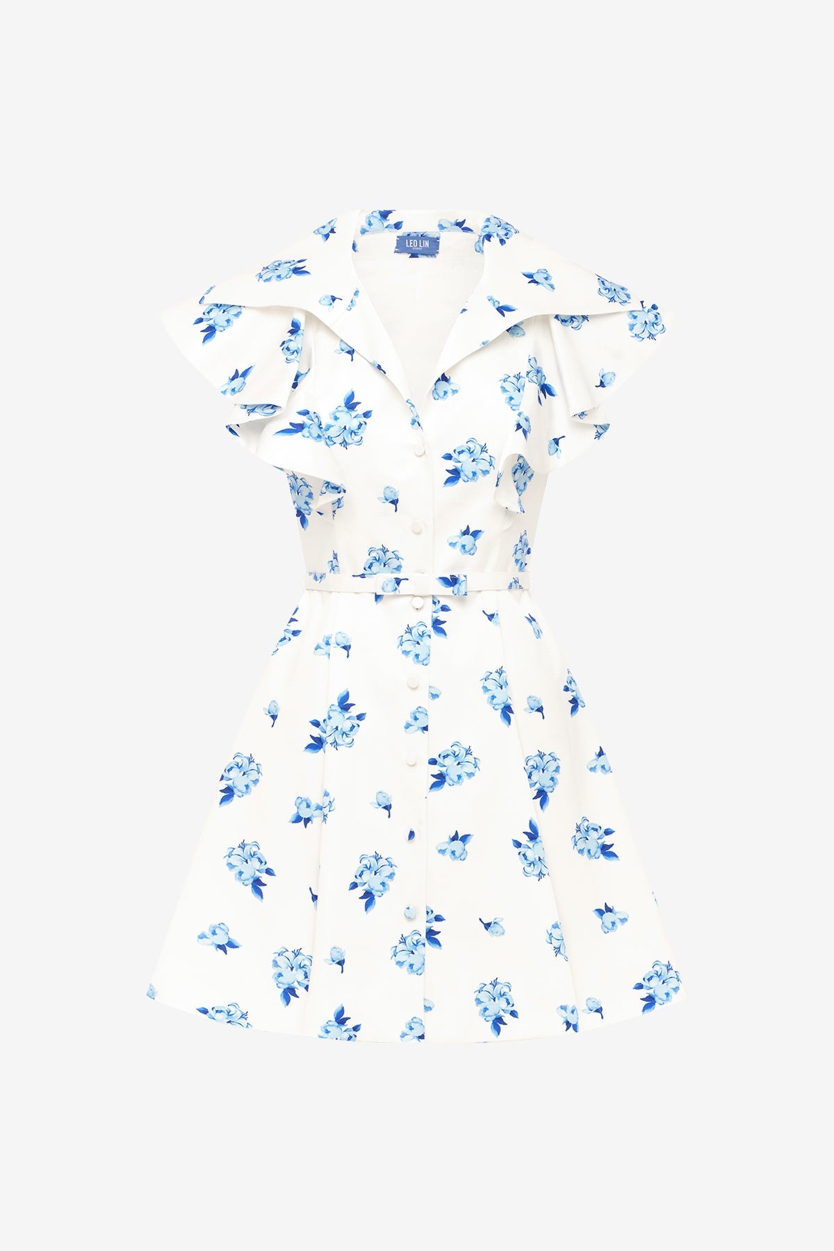 Isla Mini Dress - Ditsy Floral Print in Snow
