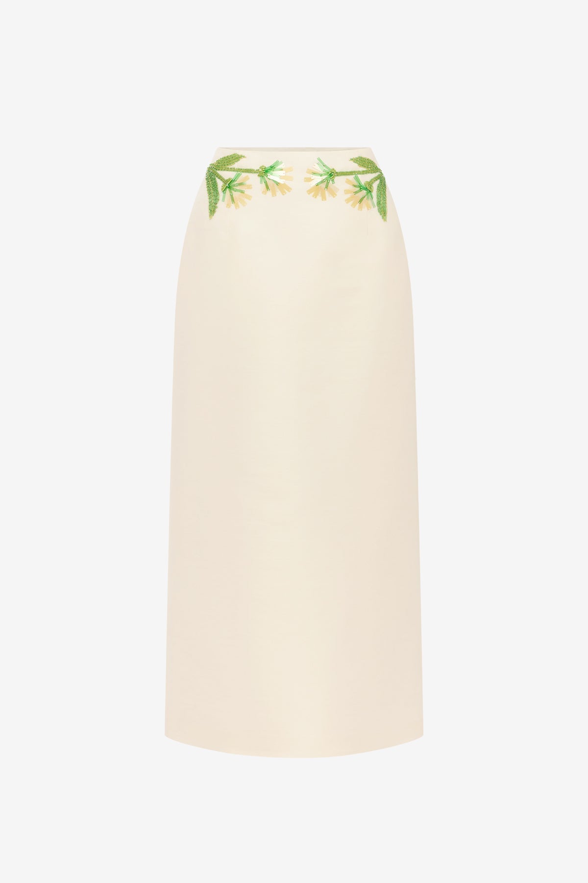 Quinn Embellished Wool Midi Skirt - Wildflower