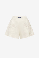 Abby Appliqué Shorts - Snow