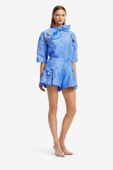 Abby Appliqué Shorts - Azure