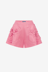Abby Appliqué Shorts - Fuchsia