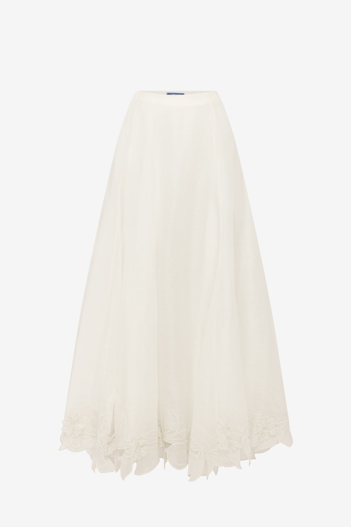 Leila Appliqué Midi Skirt - Snow