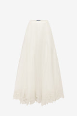 Leila Appliqué Midi Skirt - Snow