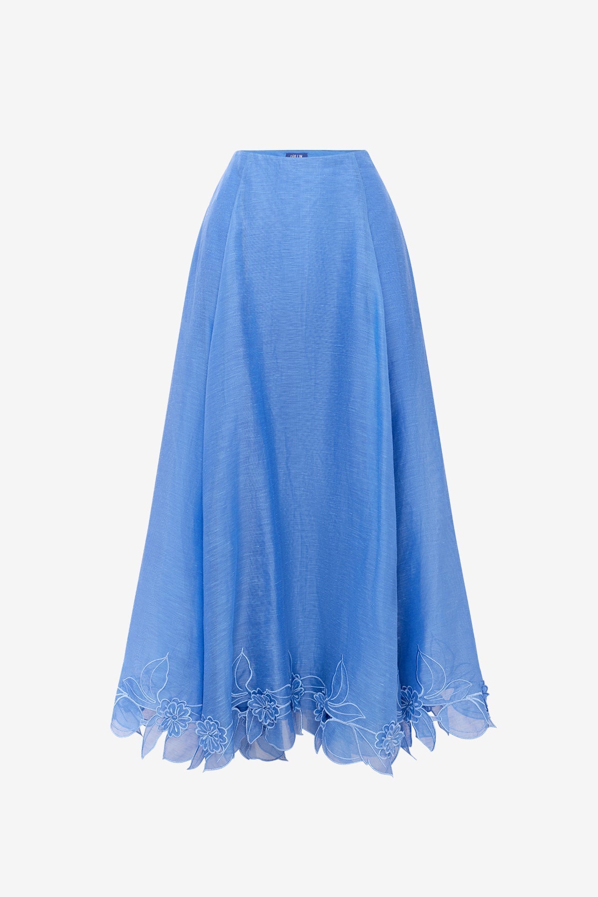 Leila Appliqué Midi Skirt - Azure