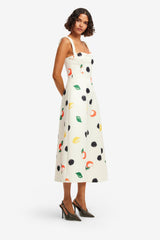 Beatrice Midi Dress - Citrus Spots