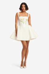 Ariel Embellished Wool Mini Dress - Wildflower