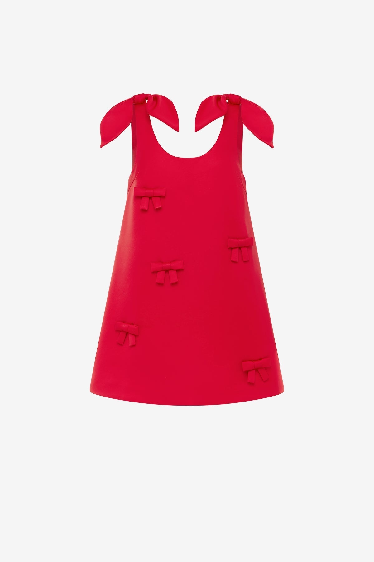 Harper Bow Mini Dress - Vermilion