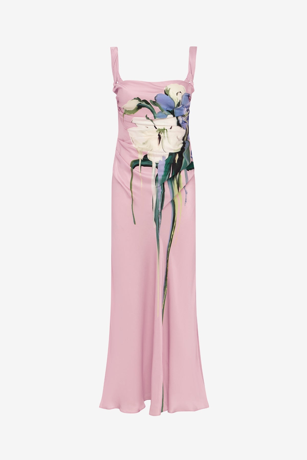 Valentina Maxi Dress - Bouquet Print in Pastel Pink