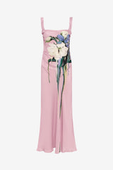 Valentina Maxi Dress - Bouquet Print in Pastel Pink
