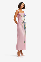 Valentina Maxi Dress - Bouquet Print in Pastel Pink