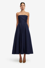 Lynn Bustier Midi Dress - Indigo
