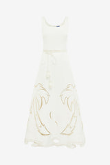 Serafina Palm Maxi Dress - Vanilla